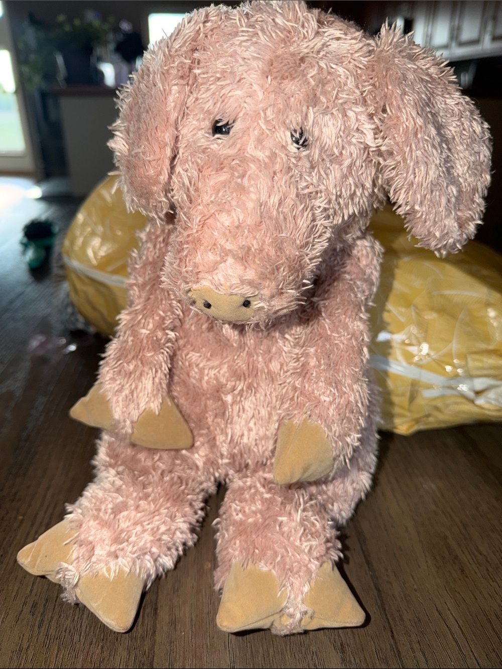 JELLYCAT RETIRED PLUSH BUNGLIE BLUSH PINK PIG STUFFED ANIMAL LARGE 16" TALL